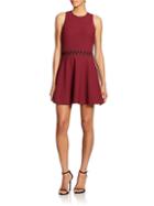 Elizabeth And James Carter Lace-up Fit-and-flare Dress