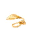 Aur Lie Bidermann Monteroso Goldplated Leaf Wrap Ring