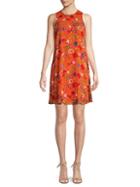Calvin Klein Floral Chiffon Shift Dress