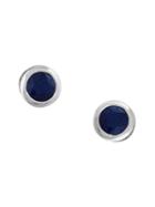 Effy 14k White Gold & Natural Sapphire Stud Earrings