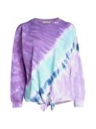 Love And Joy Tie-dye Knot-tie Pullover