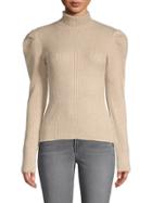 525 America Ribbed Puffed-sleeve Sweater