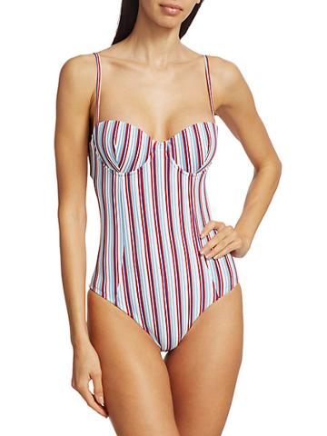 Onia Belle Striped One-piece Swimsuit