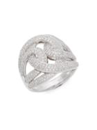 Effy 925 Sterling Silver Pav&eacute; Diamond Twist Ring