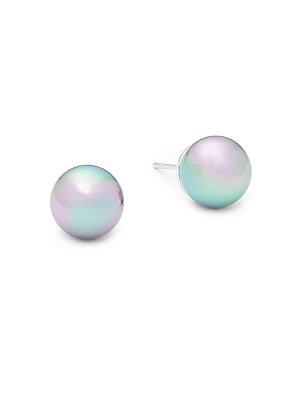 Majorica Faux Pearl And Sterling Silver Stud Earrings