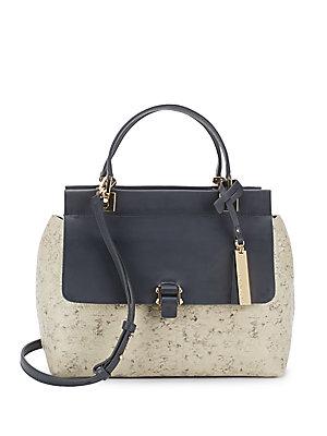 Vince Camuto Embossed Leather Satchel