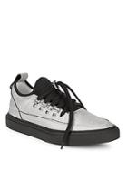 Alessandro Dell'acqua Lace-up Pointed Metallic Sneakers