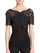 The Kooples Lace-bodice Top