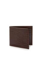 Abas Embossed Slim Leather Bi-fold Wallet