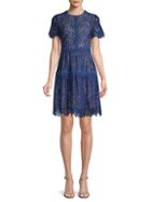 Shoshanna Floral Lace Cotton-blend Mini Dress