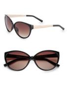 Missoni Cat's-eye Embossed Black 60mm Sunglasses