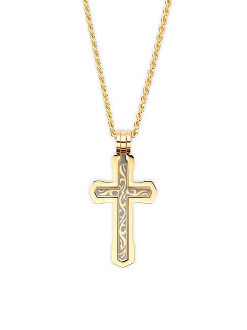 Saks Fifth Avenue Goldtone Cross Pendant Necklace
