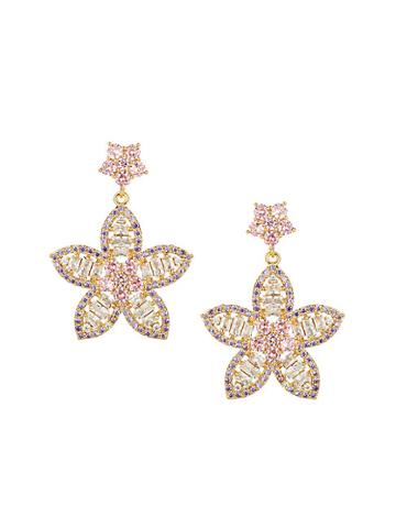 Eye Candy La Luxe Goldtone & Crystal Star Drop Earrings