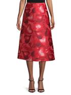 Valentino Heart-print A-line Skirt