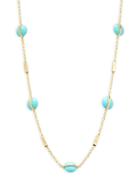 Ippolita Senso 18k Yellow Gold & Turquoise Station Necklace
