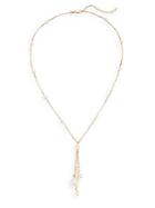 Effy 4mm-8.5mm White Round Freshwater Pearl & 14k Yellow Gold Tassel Necklace