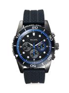 Bulova Stainless Steel & Silicone-strap Chronograph Watch