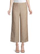 Theory Striped Linen Cropped Pants