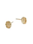 Saks Fifth Avenue 14k Yellow Gold Medallion Stud Earrings