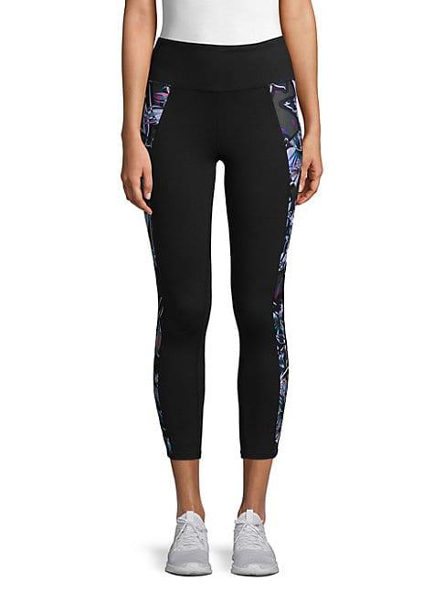 Betsey Johnson Floral-accented Cropped Leggings