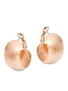 Rivka Friedman 18k Rose-gold Plated Satin Wide Hoop Earrings