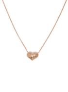 Saks Fifth Avenue 14k Rose Gold Puffed Heart Pendant Necklace