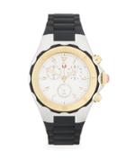 Michele Goldtone & Stainless Steel Chronograph Silicone-strap Watch