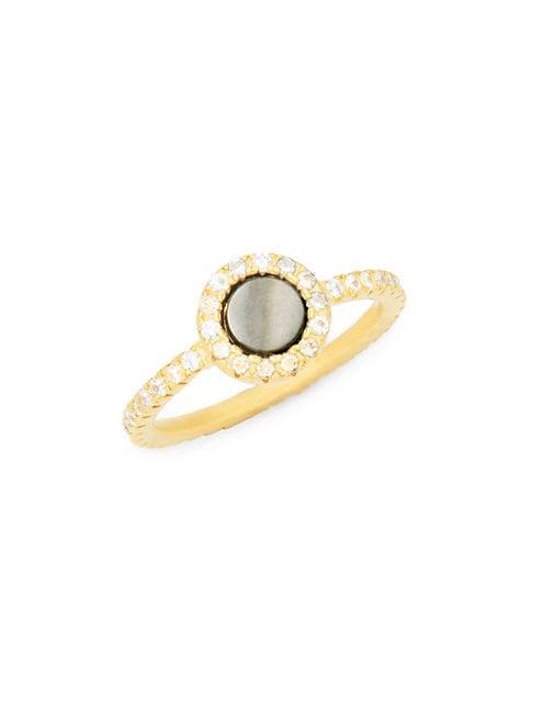 Freida Rothman Sterling Silver & Mother-of-pearl Ring