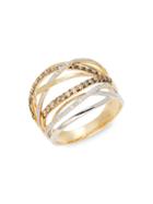 Effy 14k White & Yellow Gold Multi-strand Diamond Ring