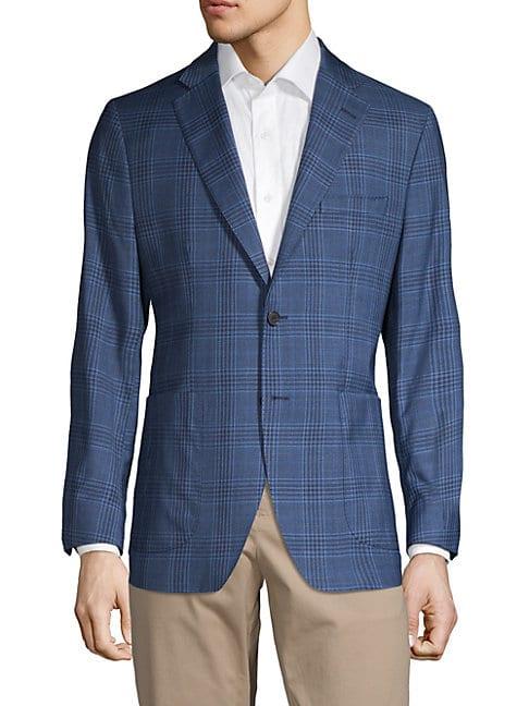 Saks Fifth Avenue Made In Italy Plaid Sport Jacket