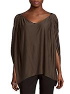 Rick Owens Lilies Cape-sleeved Solid Cotton Top