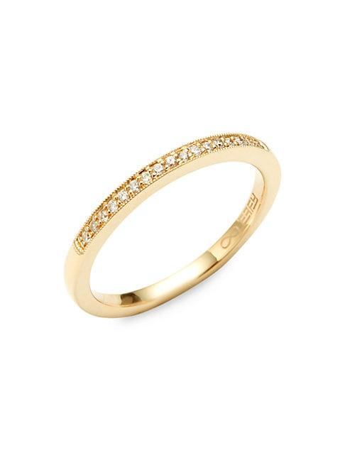 Effy 14k Yellow Gold & Diamond Channel Ring