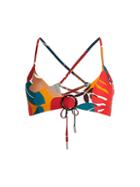 Red Carter Swim Printed Bralette Bikini Top
