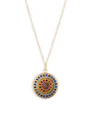 Estate Fine Jewelry Oakgem Antique French Crystal & 18k Yellow Gold Pendant Necklace