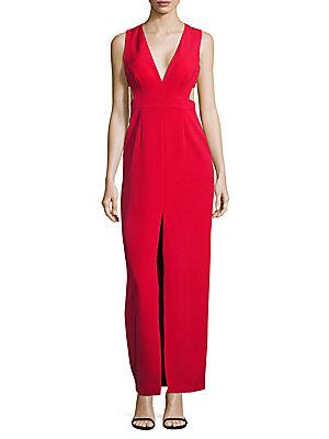 Adrianna Papell Crepe Column Gown