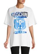 Moschino Watercolor Logo Oversized Cotton T-shirt