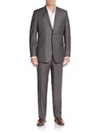 Saks Fifth Avenue Regular-fit Prinstripe Wool & Silk Suit