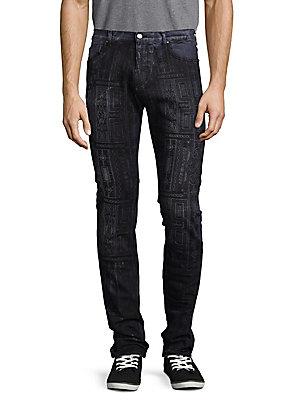 Versace Collection Printed Skinny Jeans