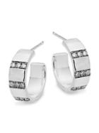 Ippolita Sterling Silver & Diamond C-hoop Earrings