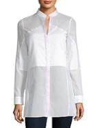 Akris Long-sleeve Cotton Button-down Shirt