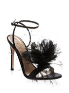 Gianvito Rossi Feather Flower Ankle-wrap Sandals