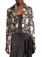 Alice + Olivia Cody Floral Printed Leather Jacket