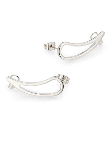Vita Fede Teardrop Cuff Earrings/silvertone