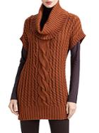 St. John Cowlneck Cable Knit Sweater