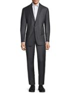 Michael Kors Collection Standard-fit Textured Solid Wool-blend Suit