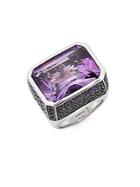 Roberto Coin Amethyst And 18k White Gold Colored Dreams Ring
