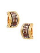 Herm S Vintage Multicolored Clip-on Earrings