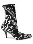 Balenciaga Knit Logo Mid-calf Boots