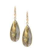 Saks Fifth Avenue Labradorite & 14k Gold Pear-shaped Drop Earrings