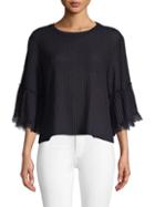 Chlo Gauzy Lace Bell-sleeve Blouse